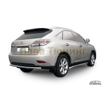 Защита заднего бампера 57 мм Slitkoff для Lexus RX-270/350 2012-2015