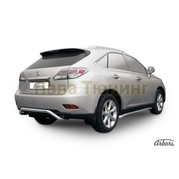 Защита заднего бампера скоба 57 мм Slitkoff для Lexus RX-270/350 2012-2015 Защита заднего бампера скоба 57 мм Slitkoff для Lexus RX-270/350 2012-2015