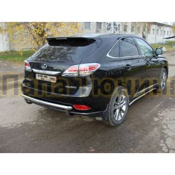 Защита заднего бампера центральная 60 мм ТСС для Lexus RX-350 2012-2015 Защита заднего бампера центральная 60 мм ТСС для Lexus RX-350 2012-2015