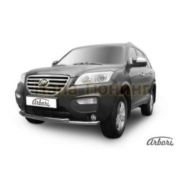 Защита передняя двойная 60-60 мм Arbori для Lifan Х-60 2011-