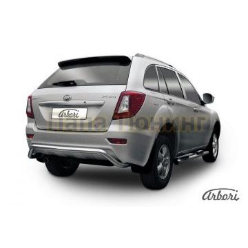 Защита заднего бампера скоба 60 мм Arbori для Lifan Х-60 2011-