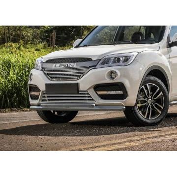 Защита передняя двойная 57-42 мм Rival для Lifan X-60 2016-