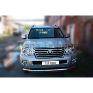 Защита переднего бампера 76 мм ALFeco для Toyota Land Cruiser 200 2012-