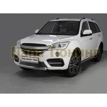 Защита переднего бампера овальная 75х42 мм ТСС для Lifan X60 2016-