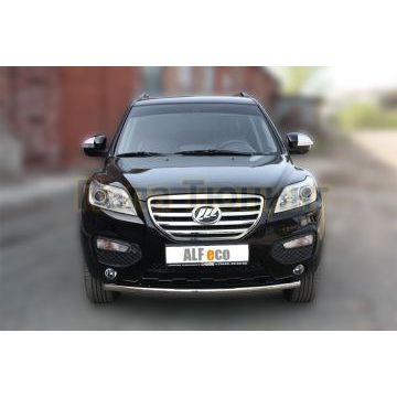 Защита переднего бампера 50 мм ALFeco для Lifan X-60 2011-2016
