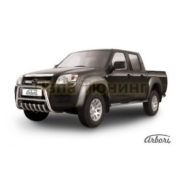 Кенгурин низкий с клыками 57 мм Slitkoff для Mazda BT-50 2006-2011