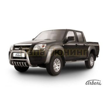 Кенгурин низкий с клыками 76 мм Slitkoff для Mazda BT-50 2006-2011