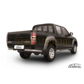 Защита заднего бампера 76 мм Slitkoff для Mazda BT-50 2006-2011
