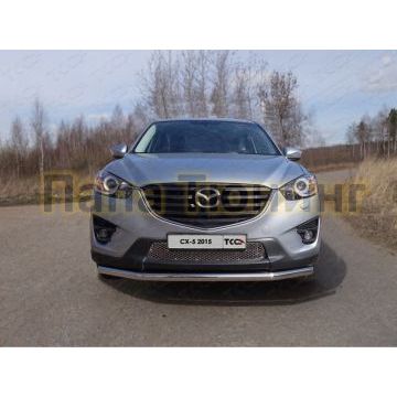 Защита переднего бампера 60 мм ТСС для Mazda CX-5 2015-2017
