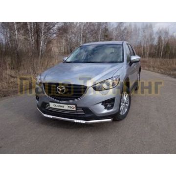 Накладка решётки радиатора 16 мм ТСС для Mazda CX-5 2015- Накладка решётки радиатора 16 мм ТСС для Mazda CX-5 2015-