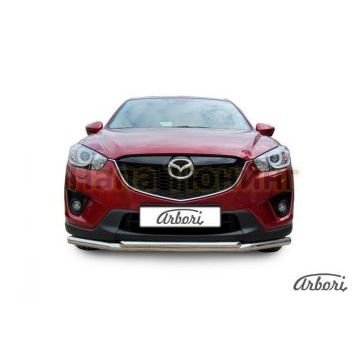 Защита передняя двойная 57-42 мм Slitkoff для Mazda CX-5 2011- Защита передняя двойная 57-42 мм Slitkoff для Mazda CX-5 2011-
