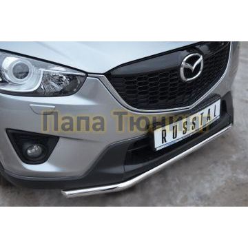 Защита переднего бампера d42 РусСталь для Mazda CX-5 2011-2015