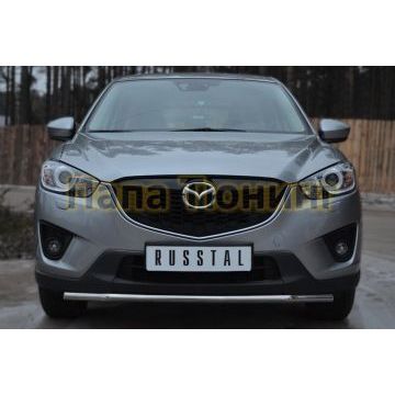Защита переднего бампера d42 РусСталь для Mazda CX-5 2011-2015