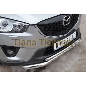 Защита передняя двойная d57-d42 РусСталь для Mazda CX-5 2011-2015