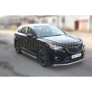 Защита переднего бампера 60 мм ALFeco для Mazda CX-5 2011-2015