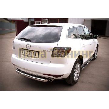 Защита заднего бампера d76 РусСталь для Mazda CX-7 2010-2013