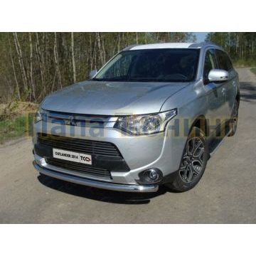 Защита переднего бампера 60 мм ТСС для Mitsubishi Outlander 2014-2015 Защита переднего бампера 60 мм ТСС для Mitsubishi Outlander 2014-2015