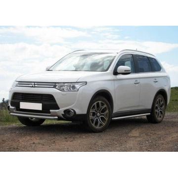 Защита переднего бампера 57 мм Rival для Mitsubishi Outlander 2014-2015