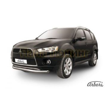 Защита переднего бампера 76 мм Slitkoff для Mitsubishi Outlander XL 2010-2012 Защита переднего бампера 76 мм Slitkoff для Mitsubishi Outlander XL 2010-2012