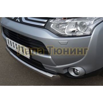 Защита переднего бампера d76 РусСталь для Mitsubishi Outlander 2012-2014