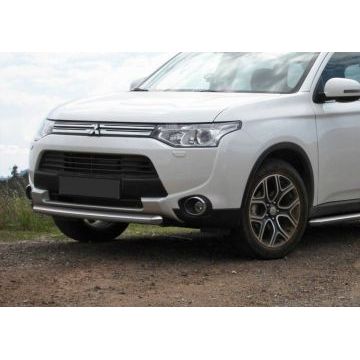 Защита переднего бампера 57 мм Rival для Mitsubishi Outlander 2012-2014