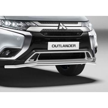 Защита передняя волна длинная 42 мм Rival для Mitsubishi Outlander 2015-2018