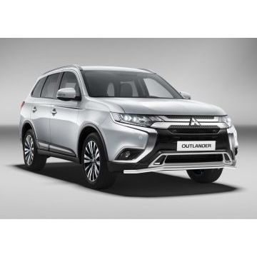 Защита передняя волна длинная 42 мм Rival для Mitsubishi Outlander 2015-2018