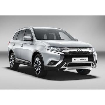 Защита передняя волна короткая 42 мм Rival для Mitsubishi Outlander 2015-2018