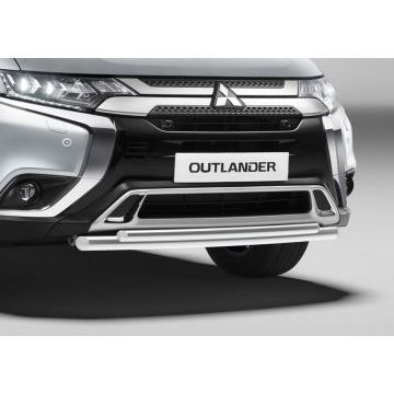 Защита передняя двойная 57-42 мм Rival для Mitsubishi Outlander 2015-2018