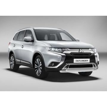 Защита передняя двойная 57-42 мм Rival для Mitsubishi Outlander 2015-2018