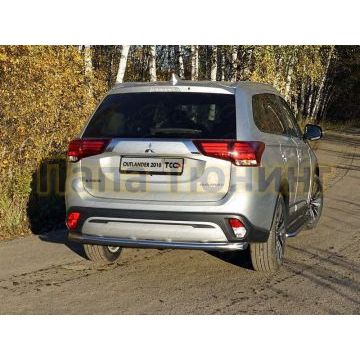 Защита заднего бампера 60 мм для Mitsubishi Outlander 2018- Защита заднего бампера 60 мм для Mitsubishi Outlander 2018-
