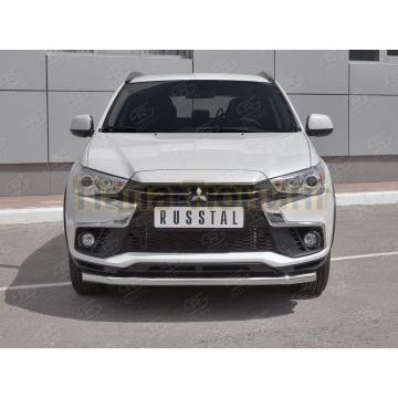 Защита переднего бампера секции d57 для Mitsubishi ASX 2017-2020