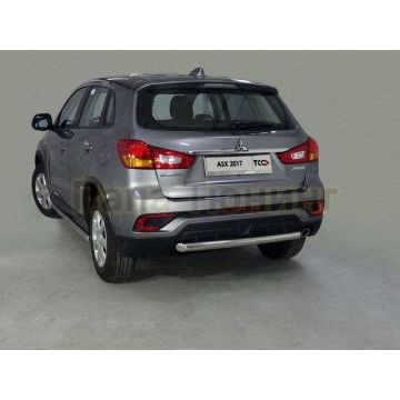Защита заднего бампера 60 мм ТСС для Mitsubishi ASX 2017-