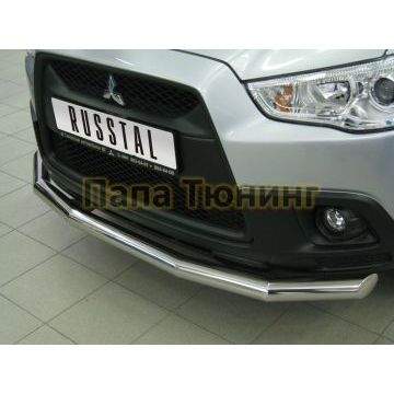 Защита переднего бампера d57 РусСталь для Mitsubishi ASX 2010-2013