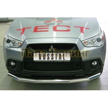 Защита переднего бампера d57 РусСталь для Mitsubishi ASX 2010-2013