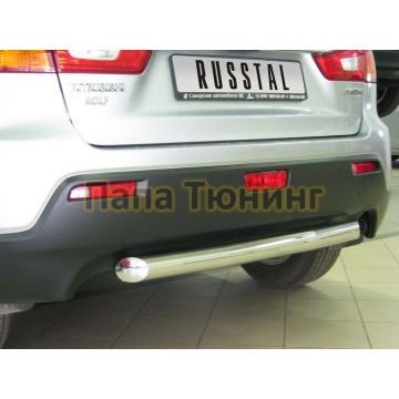 Защита заднего бампера d57 РусСталь для Mitsubishi ASX 2010-2013