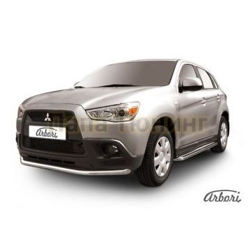 Защита переднего бампера 57 мм Slitkoff для Mitsubishi ASX 2010-2013 Защита переднего бампера 57 мм Slitkoff для Mitsubishi ASX 2010-2013