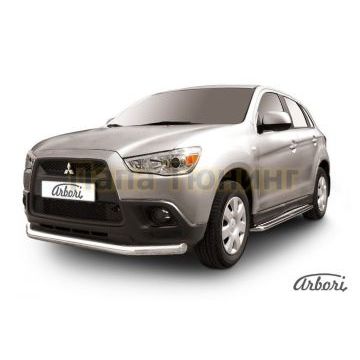 Защита переднего бампера 76 мм Slitkoff для Mitsubishi ASX 2010-2013 Защита переднего бампера 76 мм Slitkoff для Mitsubishi ASX 2010-2013