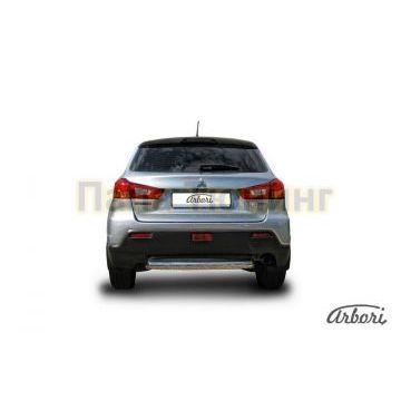 Защита заднего бампера короткая 57 мм Slitkoff для Mitsubishi ASX 2010-2013 Защита заднего бампера короткая 57 мм Slitkoff для Mitsubishi ASX 2010-2013