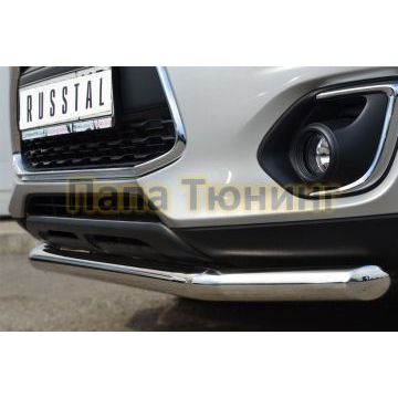 Защита переднего бампера d57 РусСталь для Mitsubishi ASX 2013-2016