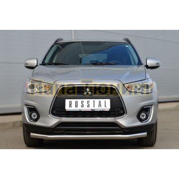 Защита переднего бампера d57 РусСталь для Mitsubishi ASX 2013-2016