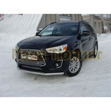 Защита переднего бампера 60 мм ТСС для Mitsubishi ASX 2013-2016