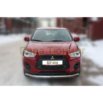 Защита переднего бампера 60 мм ALFeco для Mitsubishi ASX 2013-2016
