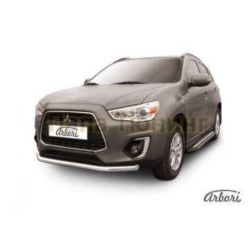 Защита переднего бампера 76 мм Slitkoff для Mitsubishi ASX 2013-2016 Защита переднего бампера 76 мм Slitkoff для Mitsubishi ASX 2013-2016