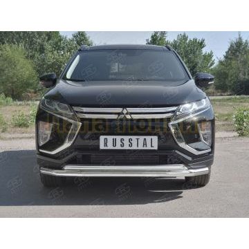 Защита передняя двойная d57-d42 секции-дуга для Mitsubishi Eclipse Cross 2018-