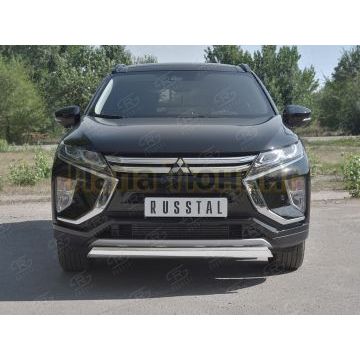 Защита передняя овальная 75х42 мм дуга для Mitsubishi Eclipse Cross 2018-