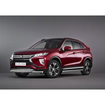 Защита передняя двойная 57-42 мм Rival для Mitsubishi Eclipse Cross 2018-