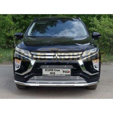Защита переднего бампера с ДХО 60 мм ТСС для Mitsubishi Eclipse Cross 2018-