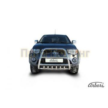 Кенгурин высокий с клыками 57 мм Slitkoff для Mitsubishi L200 2006-2015