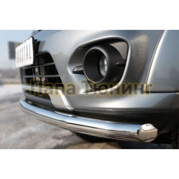 Защита переднего бампера d57 РусСталь для Mitsubishi L200 2014-2015